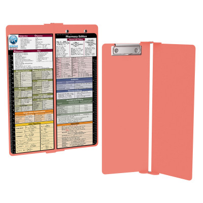WhiteCoat Clipboard® Vertical - Coral Pharmacy Edition